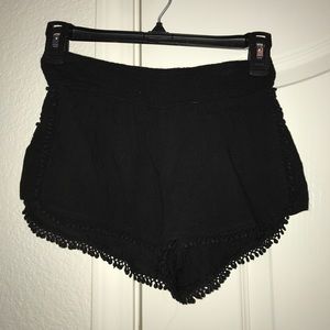 Black flowy shorts